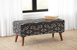 Maiti Black & White Storage Bench